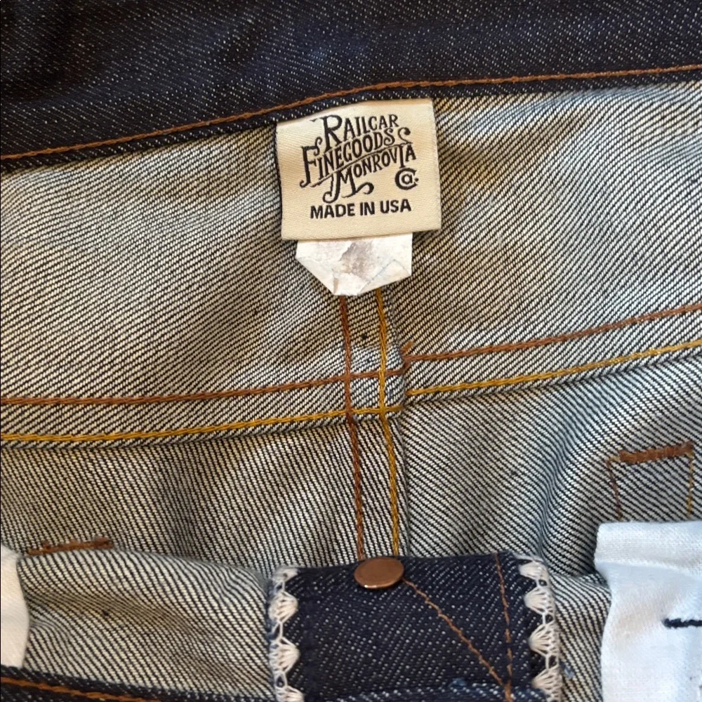 Railcar Fine Goods Denim Selvedge Jeans. Hardly worn. 36” x 32”. Beauties! - Picture 9 of 9